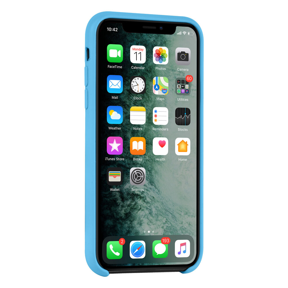 Apple iPhone Xs Max Hellblau Back-Cover hul - Silikon Apple iPhone Xs Max Hellblau Back-Cover hul - Silikon