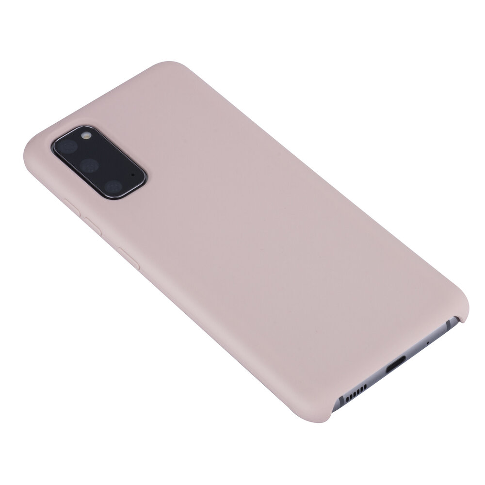 Samsung Galaxy S20 Sand Pink Backcover hoesje - silicone Samsung Galaxy S20 Sand Pink Backcover hoesje - silicone