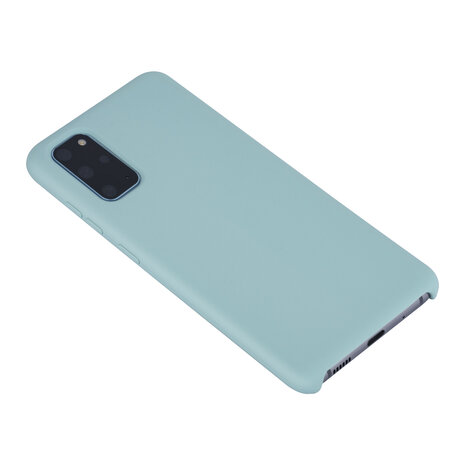 Samsung Galaxy S20 Plus Lichtblauw Backcover hoesje - silicone Samsung Galaxy S20 Plus Lichtblauw Backcover hoesje - silicone