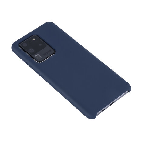 Samsung Galaxy S20 Ultra Diepblauw Backcover hoesje - silicone Samsung Galaxy S20 Ultra Diepblauw Backcover hoesje - silicone