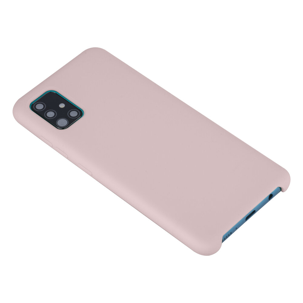 Samsung Galaxy A71 Sand Pink Backcover hoesje - silicone Samsung Galaxy A71 Sand Pink Backcover hoesje - silicone