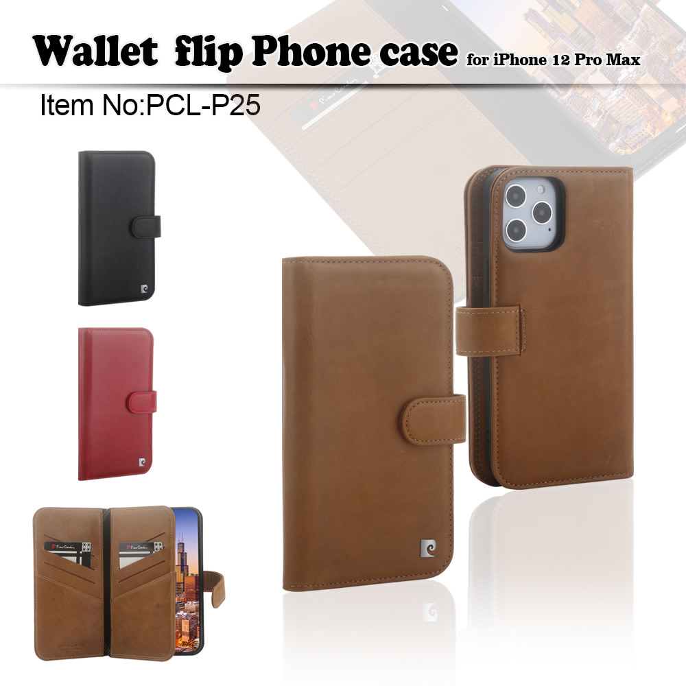 Pierre Cardin Pierre Cardin Rood hoesje iPhone 12 Pro Max - Wallet Book Case - Echt leder, foto 4 van 4