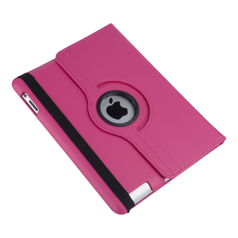 Apple iPad 2-3-4 Hot Pink Book Case Tablet - 360 degrees rotatable Apple iPad 2-3-4 Hot Pink Book Case Tablet - 360 degrees rotatable