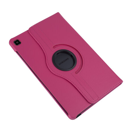 Samsung Tab S6 Lite Felroze Book Case Tablethoes - 360 graden draaibaar Samsung Tab S6 Lite Felroze Book Case Tablethoes - 360 graden draaibaar