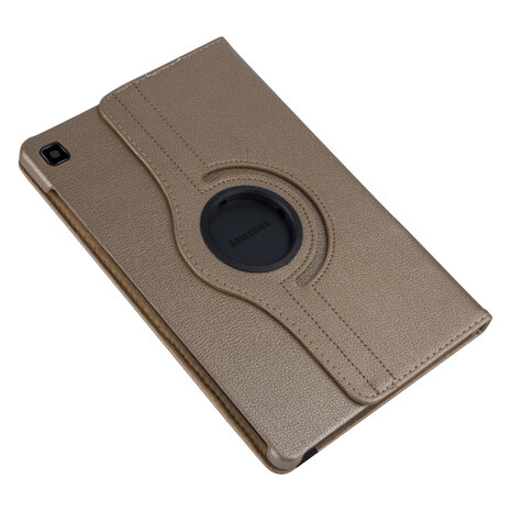 Samsung Tab S6 Lite Goud Book Case Tablethoes - 360 graden draaibaar Samsung Tab S6 Lite Goud Book Case Tablethoes - 360 graden draaibaar
