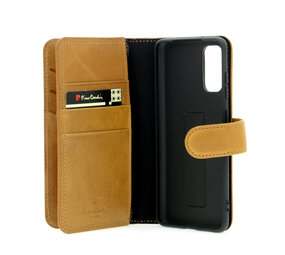 Pierre Cardin Pierre Cardin Bruin hoesje voor Samsung Galaxy S20 - Book Case - Echt leder Pierre Cardin Pierre Cardin Bruin hoesje voor Samsung Galaxy S20 - Book Case - Echt leder