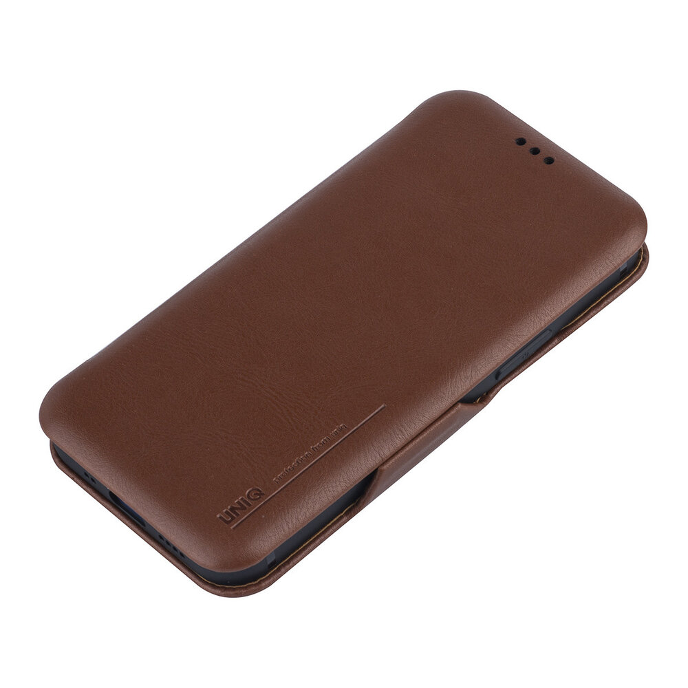 UNIQ Accessory Apple iPhone 12 Mini Marron Book type housse - Titulaire de la carte UNIQ Accessory Apple iPhone 12 Mini Marron Book type housse - Titulaire de la carte