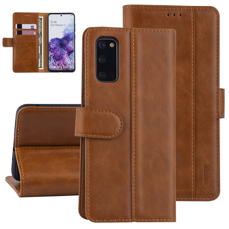 UNIQ Accessory Bruin hoesje Samsung Galaxy S20 - Book Case - PU leather UNIQ Accessory Bruin hoesje Samsung Galaxy S20 - Book Case - PU leather