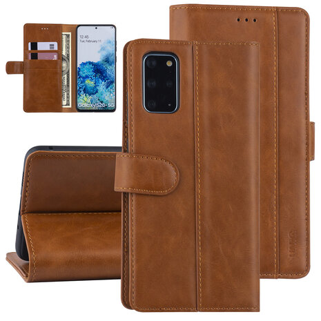 UNIQ Accessory Bruin hoesje Samsung Galaxy S20 Plus - Book Case - PU leather UNIQ Accessory Bruin hoesje Samsung Galaxy S20 Plus - Book Case - PU leather