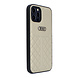 Audi Audi Apple iPhone 12 Mini Beige Backcover hoesje Q8 Serie - Genuine Leather Audi Audi Apple iPhone 12 Mini Beige Backcover hoesje Q8 Serie - Genuine Leather