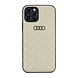 Audi Audi Apple iPhone 12 Mini Beige Backcover hoesje Q8 Serie - Genuine Leather Audi Audi Apple iPhone 12 Mini Beige Backcover hoesje Q8 Serie - Genuine Leather