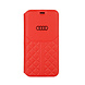 Audi Audi Apple iPhone 12 Mini Red Book type case Q8 Serie - Genuine Leather Audi Audi Apple iPhone 12 Mini Red Book type case Q8 Serie - Genuine Leather