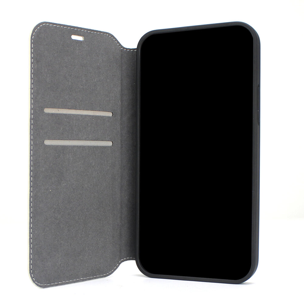 Audi Audi Apple iPhone 12 Mini Beige Book type housse Q8 Série - Genuine Leather Audi Audi Apple iPhone 12 Mini Beige Book type housse Q8 Série - Genuine Leather