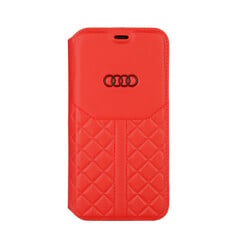 Audi Apple iPhone 12 / 12 Pro Red Book type case Q8 Serie - Genuine Leather