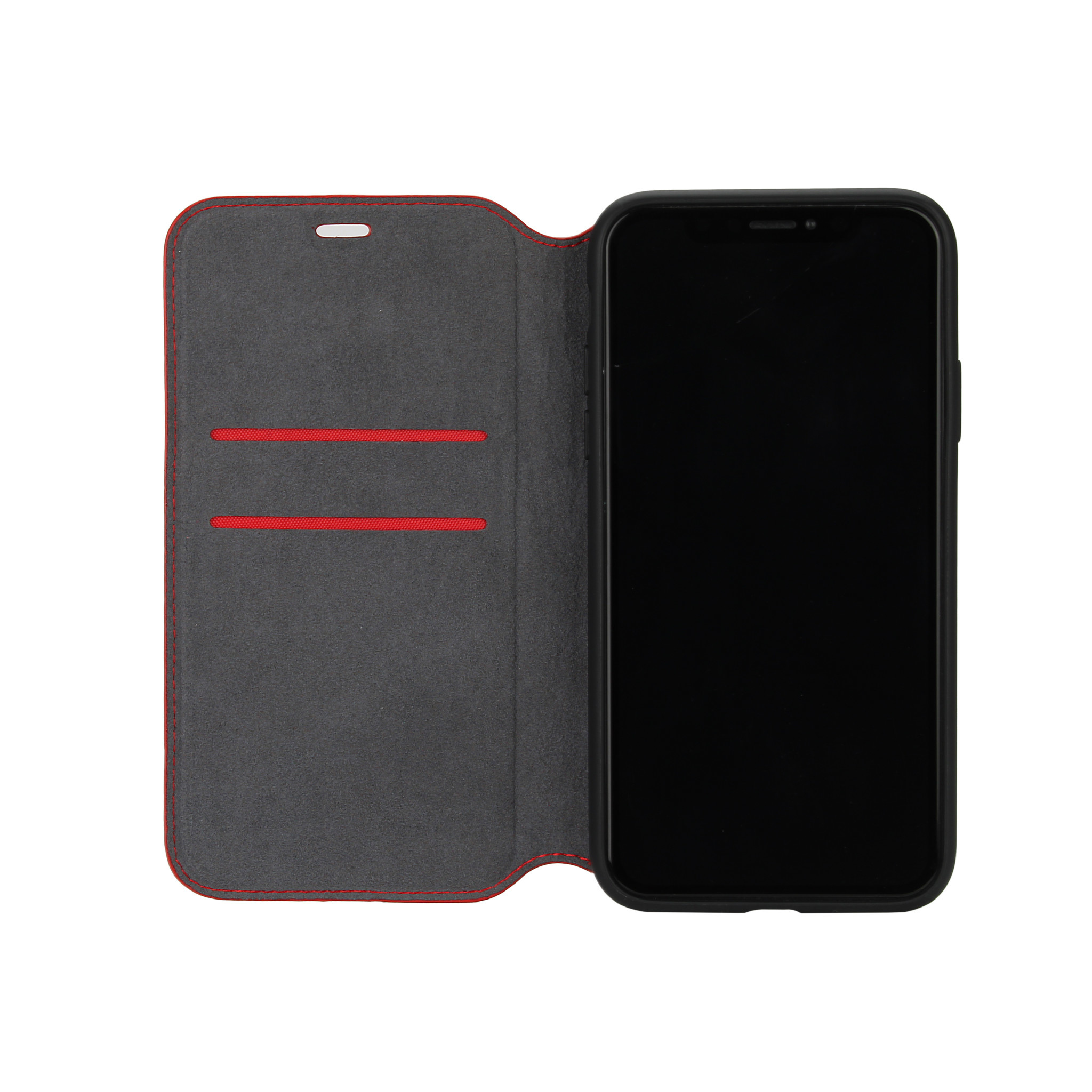 Audi Audi hoesje - Rood - iPhone 12 - 12 Pro - Book Case - Q8 Serie - Genuine Leather, foto 3 van 3