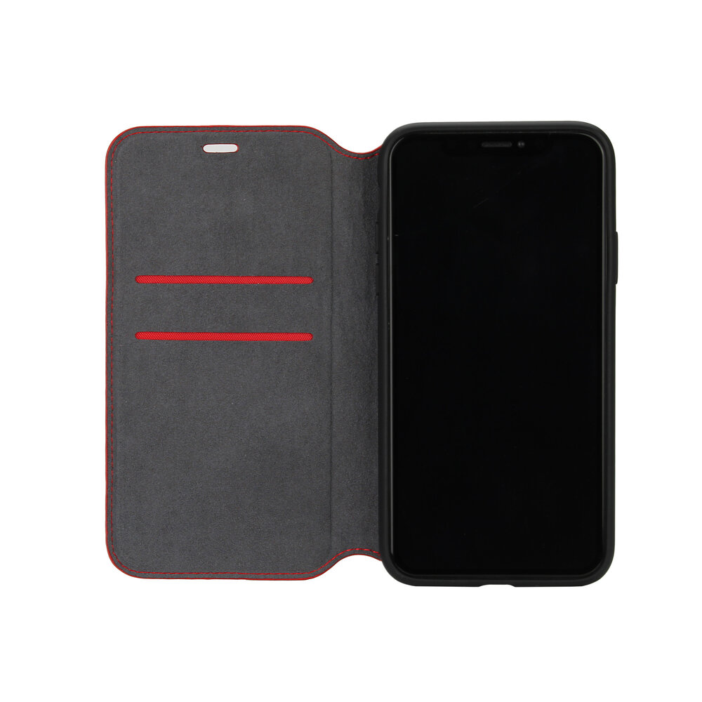 Audi Audi Apple iPhone 12 Pro Max Rot Book-Case hul Q8 Serie - Genuine Leather Audi Audi Apple iPhone 12 Pro Max Rot Book-Case hul Q8 Serie - Genuine Leather