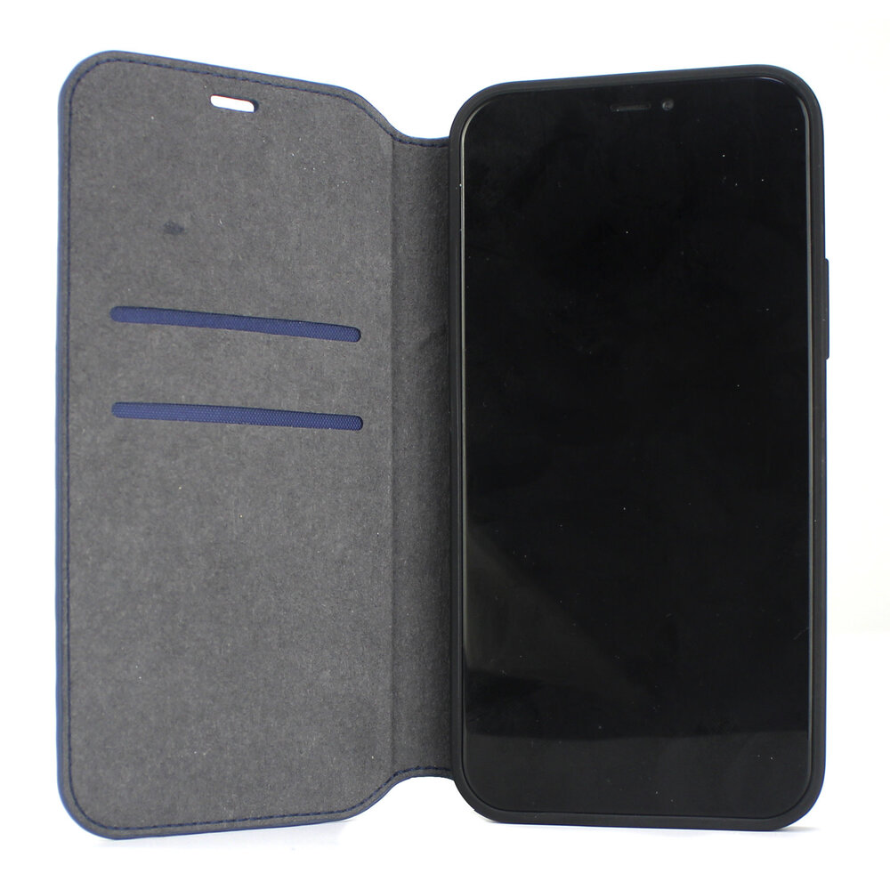 Audi Audi Apple iPhone 12 Pro Max Bleu Book type housse Q8 Série - Genuine Leather Audi Audi Apple iPhone 12 Pro Max Bleu Book type housse Q8 Série - Genuine Leather