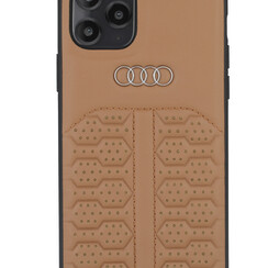 Audi Apple iPhone 12 Mini Marron Back cover coque A6 Série - Genuine Leather