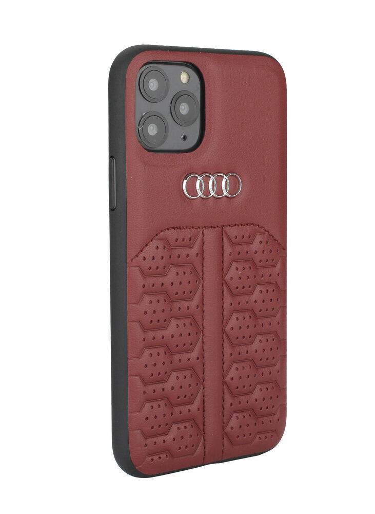 Audi Audi Apple iPhone 12 Mini Merlot Back-Cover hul A6 Serie - Genuine Leather Audi Audi Apple iPhone 12 Mini Merlot Back-Cover hul A6 Serie - Genuine Leather