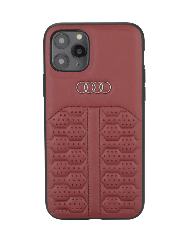 Audi Audi Apple iPhone 12 Mini Merlot Back-Cover hul A6 Serie - Genuine Leather Audi Audi Apple iPhone 12 Mini Merlot Back-Cover hul A6 Serie - Genuine Leather