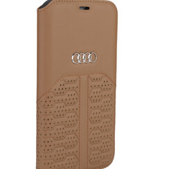 Audi hoesje - Bruin - iPhone 12 Pro Max - Book Case - A6 Serie - Genuine Leather