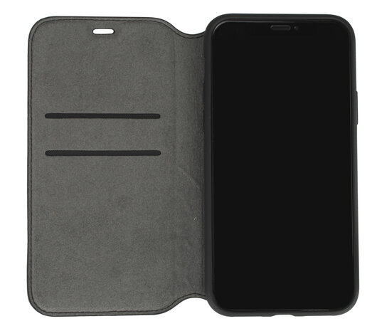 Audi Audi Apple iPhone 12 Mini Black Book type case A6 Serie - Genuine Leather Audi Audi Apple iPhone 12 Mini Black Book type case A6 Serie - Genuine Leather