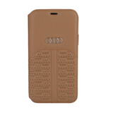 Audi Audi Apple iPhone 12 / 12 Pro Marron Book type housse A6 Série - Genuine Leather Audi Audi Apple iPhone 12 / 12 Pro Marron Book type housse A6 Série - Genuine Leather