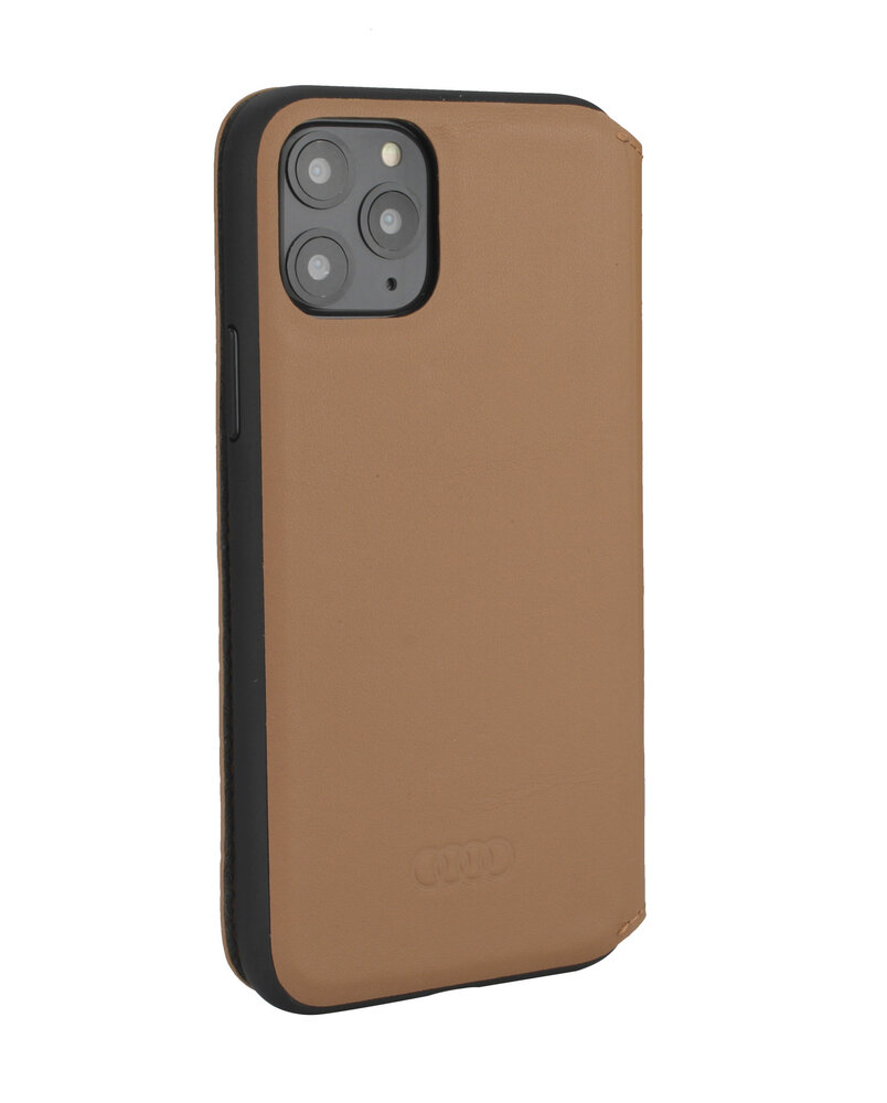 Audi Audi Apple iPhone 12 / 12 Pro Marron Book type housse A6 Série - Genuine Leather Audi Audi Apple iPhone 12 / 12 Pro Marron Book type housse A6 Série - Genuine Leather