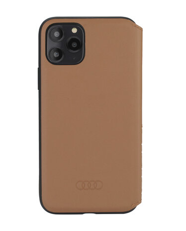 Audi Audi Apple iPhone 12 Mini Brown Book type case A6 Serie - Genuine Leather Audi Audi Apple iPhone 12 Mini Brown Book type case A6 Serie - Genuine Leather