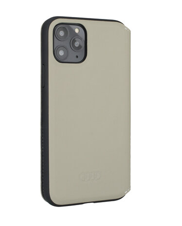 Audi Audi Apple iPhone 12 Pro Max Beige Book type case A6 Serie - Genuine Leather Audi Audi Apple iPhone 12 Pro Max Beige Book type case A6 Serie - Genuine Leather