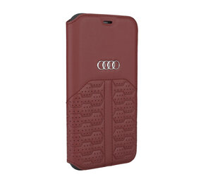 Audi Audi Apple iPhone 12 Pro Max Merlot Book-Case hul A6 Serie - Genuine Leather Audi Audi Apple iPhone 12 Pro Max Merlot Book-Case hul A6 Serie - Genuine Leather