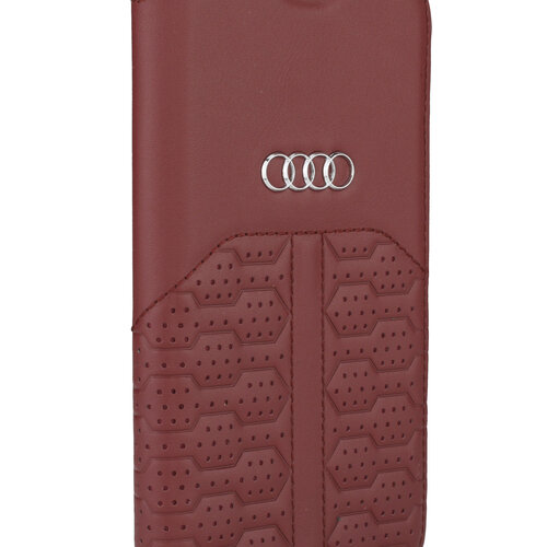Audi Audi hoesje - Merlot - iPhone 12 Pro Max - Book Case - A6 Serie - Genuine Leather