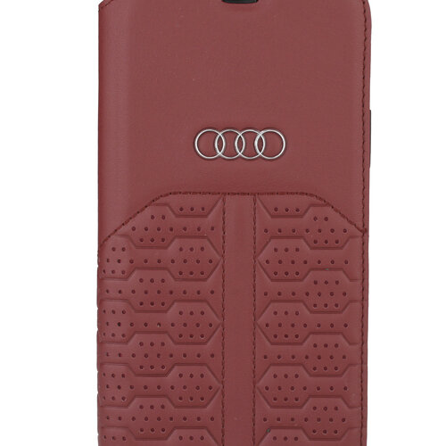 Audi Audi Apple iPhone 12 Pro Max Merlot Book type housse A6 Série - Genuine Leather