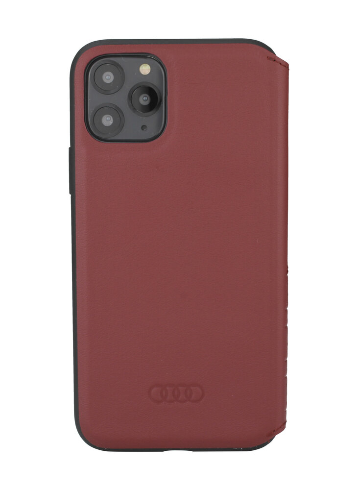 Audi Audi Apple iPhone 12 / 12 Pro Merlot Book-Case hul A6 Serie - Genuine Leather Audi Audi Apple iPhone 12 / 12 Pro Merlot Book-Case hul A6 Serie - Genuine Leather
