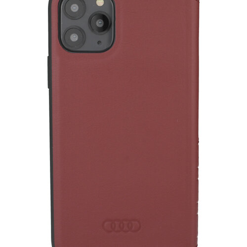 Audi Audi Apple iPhone 12 Pro Max Merlot Book type housse A6 Série - Genuine Leather