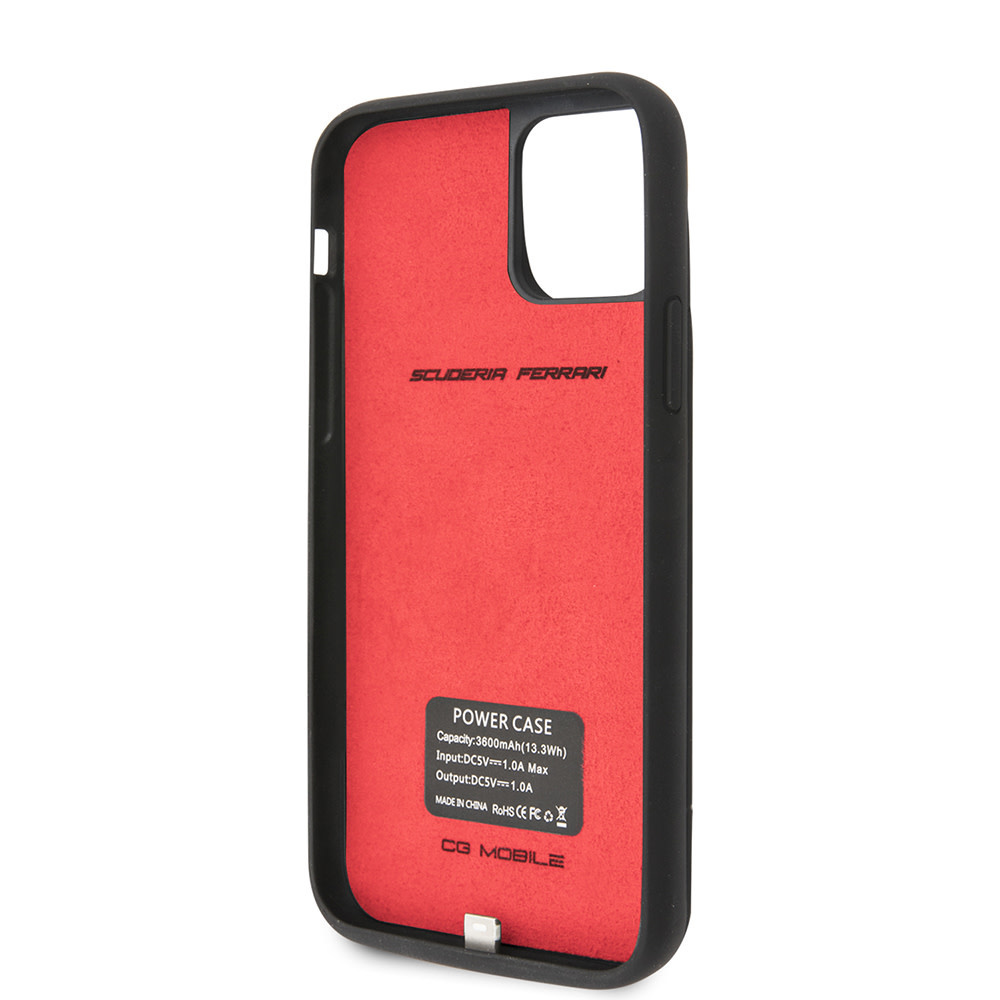 Ferrari Ferrari iPhone 11 Pro full cover power case lichtgewicht - Zwart, foto 3 van 4