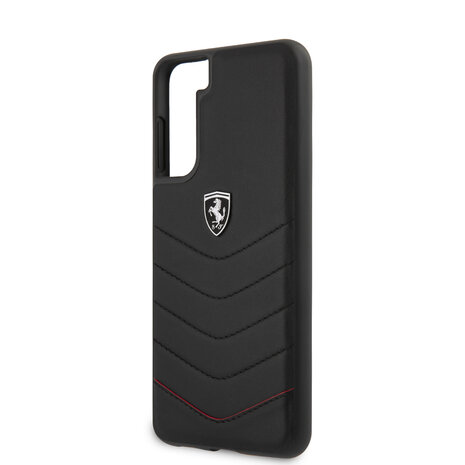 Ferrari Ferrari Samsung Galaxy S21 Zwart Backcover hoesje - Off Track Quilted Ferrari Ferrari Samsung Galaxy S21 Zwart Backcover hoesje - Off Track Quilted