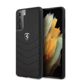 Ferrari Ferrari Samsung Galaxy S21 Plus Zwart Backcover hoesje - Off Track Quilted