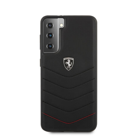 Ferrari Ferrari Samsung Galaxy S21 Plus Schwarz Back-Cover hul - Off Track Quilted Ferrari Ferrari Samsung Galaxy S21 Plus Schwarz Back-Cover hul - Off Track Quilted