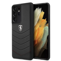 Ferrari Samsung Galaxy S21 Ultra Black Back cover case - Off Track Quilted