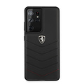 Ferrari Ferrari Samsung Galaxy S21 Ultra Zwart Backcover hoesje - Off Track Quilted