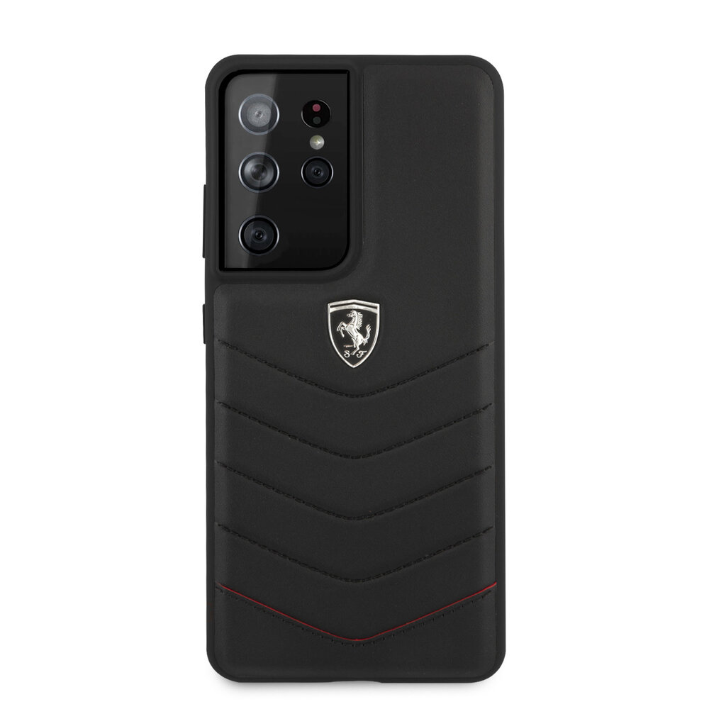 Ferrari Ferrari Samsung Galaxy S21 Ultra Noir Back cover coque - Off Track Quilted Ferrari Ferrari Samsung Galaxy S21 Ultra Noir Back cover coque - Off Track Quilted