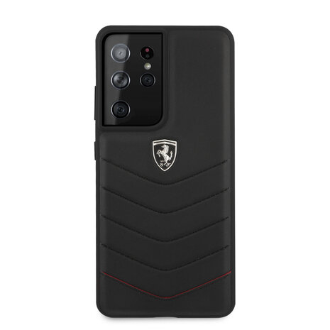 Ferrari Ferrari Samsung Galaxy S21 Ultra Noir Back cover coque - Off Track Quilted Ferrari Ferrari Samsung Galaxy S21 Ultra Noir Back cover coque - Off Track Quilted