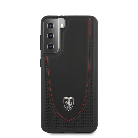 Ferrari Ferrari Samsung Galaxy S21 Plus Schwarz Back-Cover hul - Off Track Stitch Line Ferrari Ferrari Samsung Galaxy S21 Plus Schwarz Back-Cover hul - Off Track Stitch Line