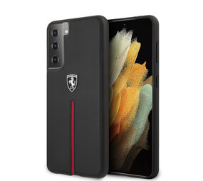 Ferrari Ferrari Samsung Galaxy S21 Plus Zwart Backcover hoesje - Off Track Stripe Ferrari Ferrari Samsung Galaxy S21 Plus Zwart Backcover hoesje - Off Track Stripe