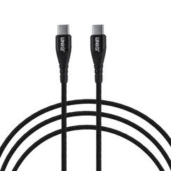 UNIQ Accessory oplaadkabel - USB C naar USB C, 1 m, zwart