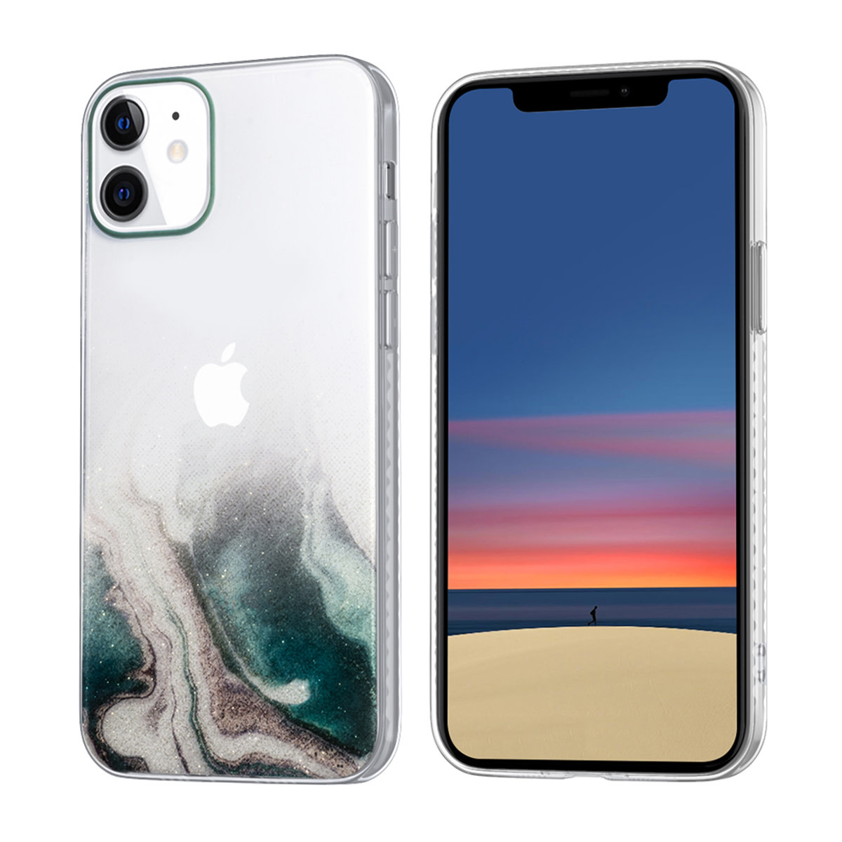 Apple iPhone 12 Mini TPU Backcover hoesje - Print Transparant