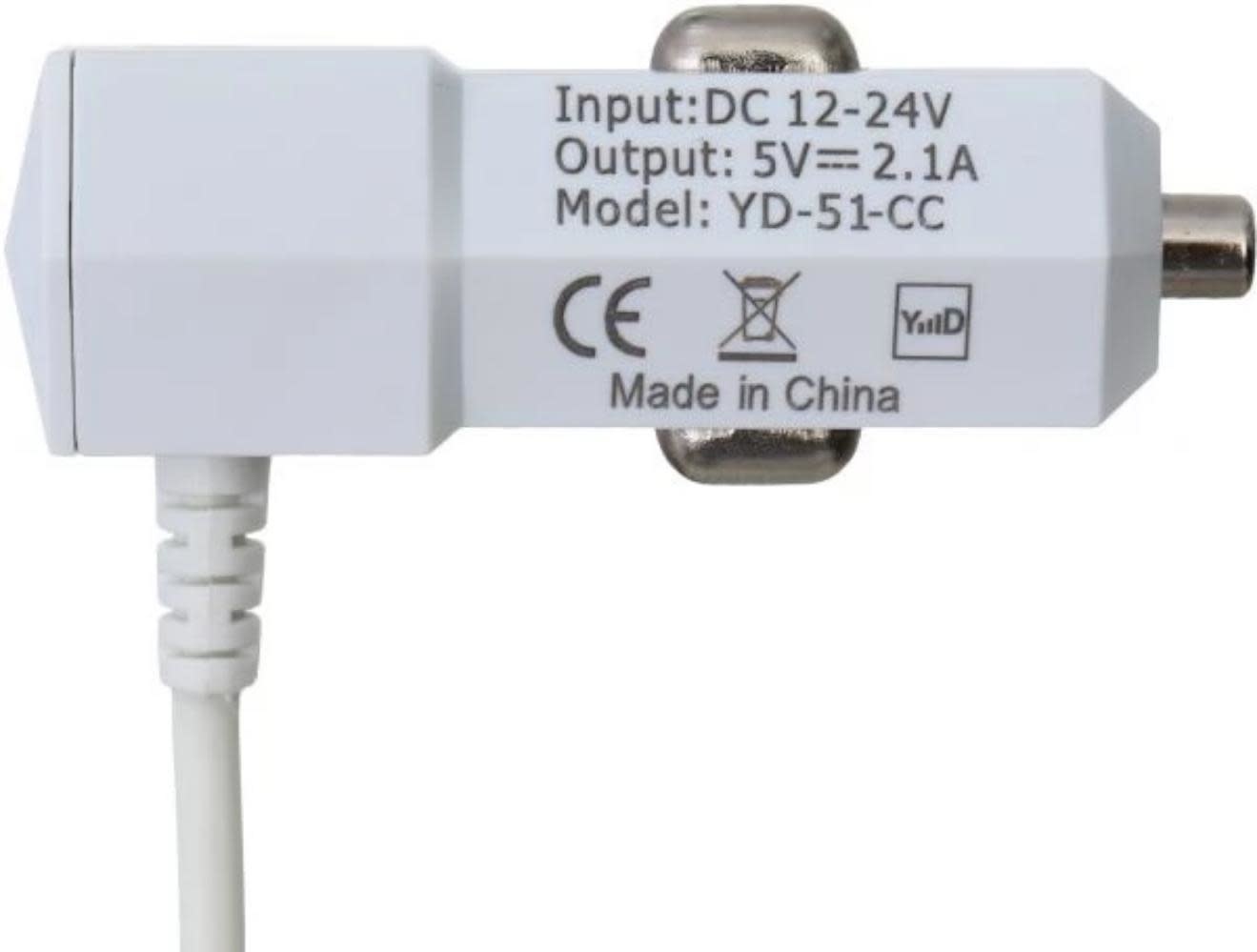 YD Autolader Lightning USB - Wit