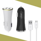 LDNIO DL-C28 3.4A 2 Port USB Car Charger with Lightning Cable - White LDNIO DL-C28 3.4A 2 Port USB Car Charger with Lightning Cable - White
