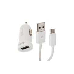 LDNIO DL-C17 USB Car Charger with Micro USB Cable - White